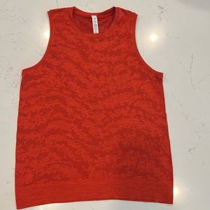 Lululemon tank, Orange, size 6.